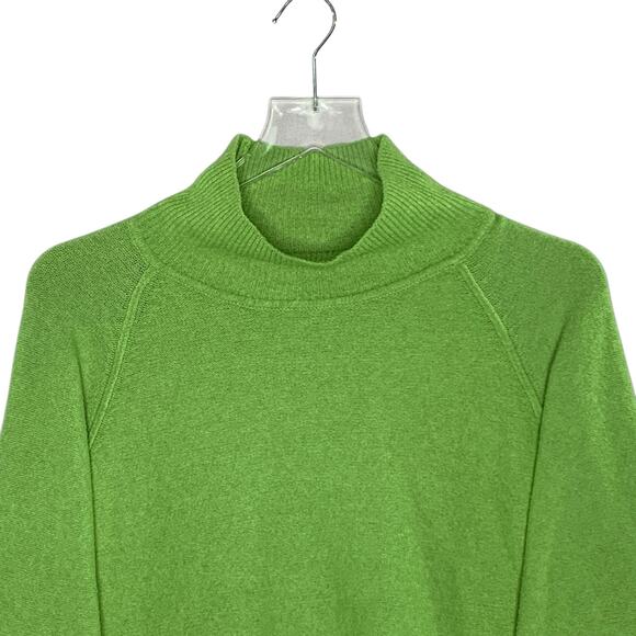 Urban Outfitters L Womens Kyla Cropped Turtleneck Sweater Bright Green - Picture 5 of 10